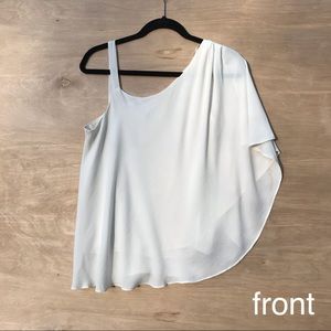 CLEARANCE f21 asymmetrical blouse white small